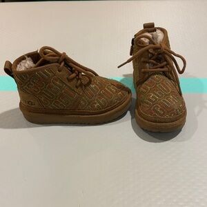 UGG Kids Tan Patterned Boots